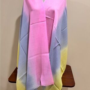 Pashmina - 3 color tie and dye stole brand new 83”/30”
